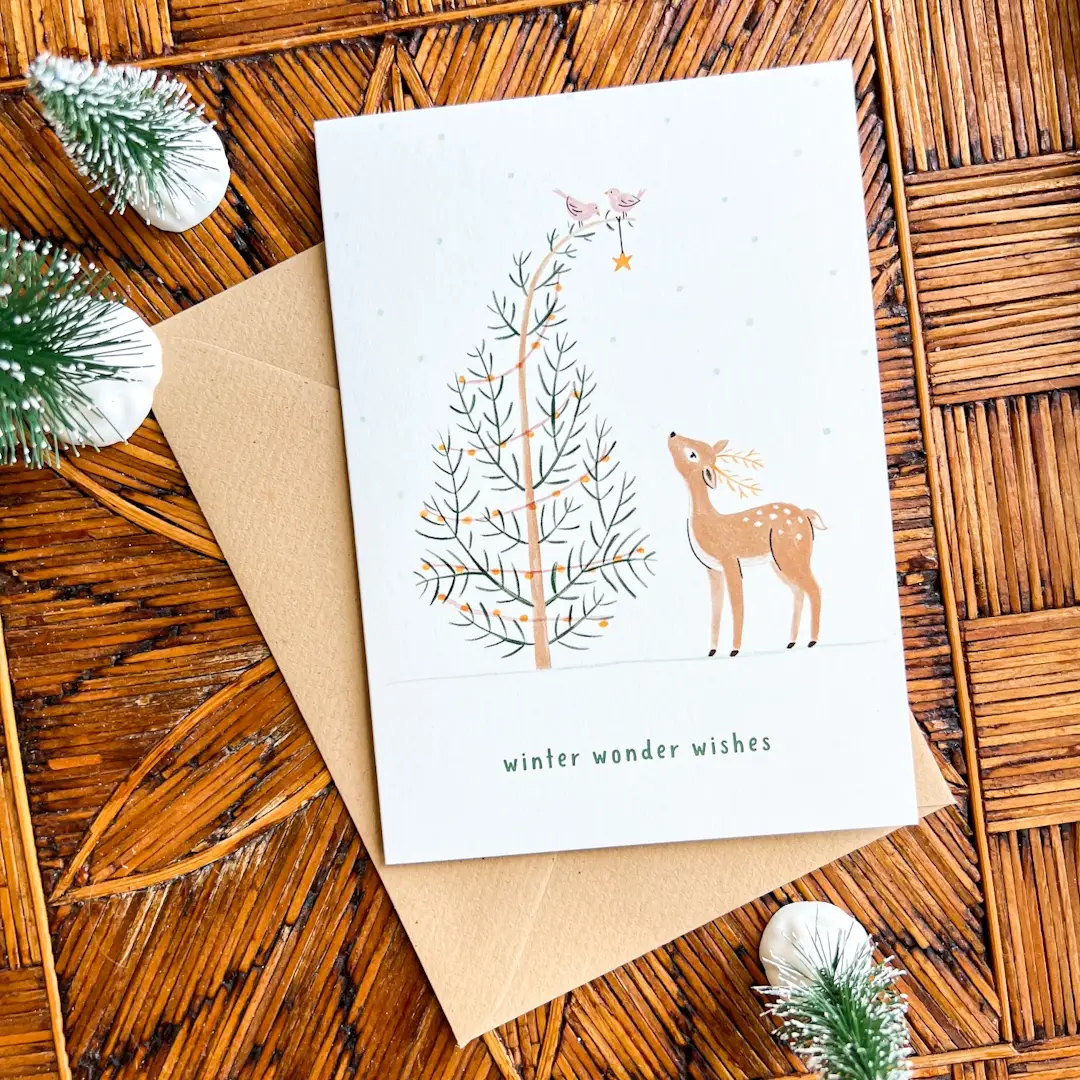 Kerstkaart Hertje
