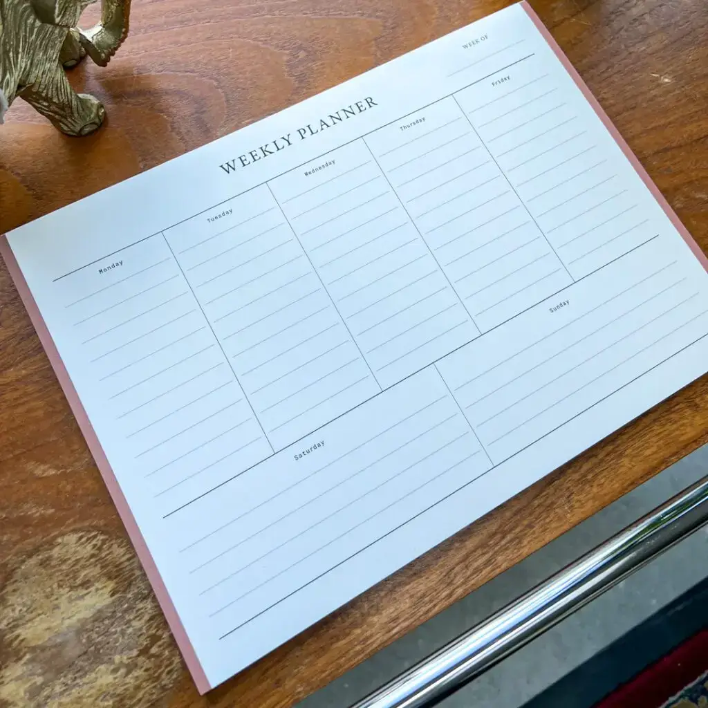 Weekplanner Klassiek