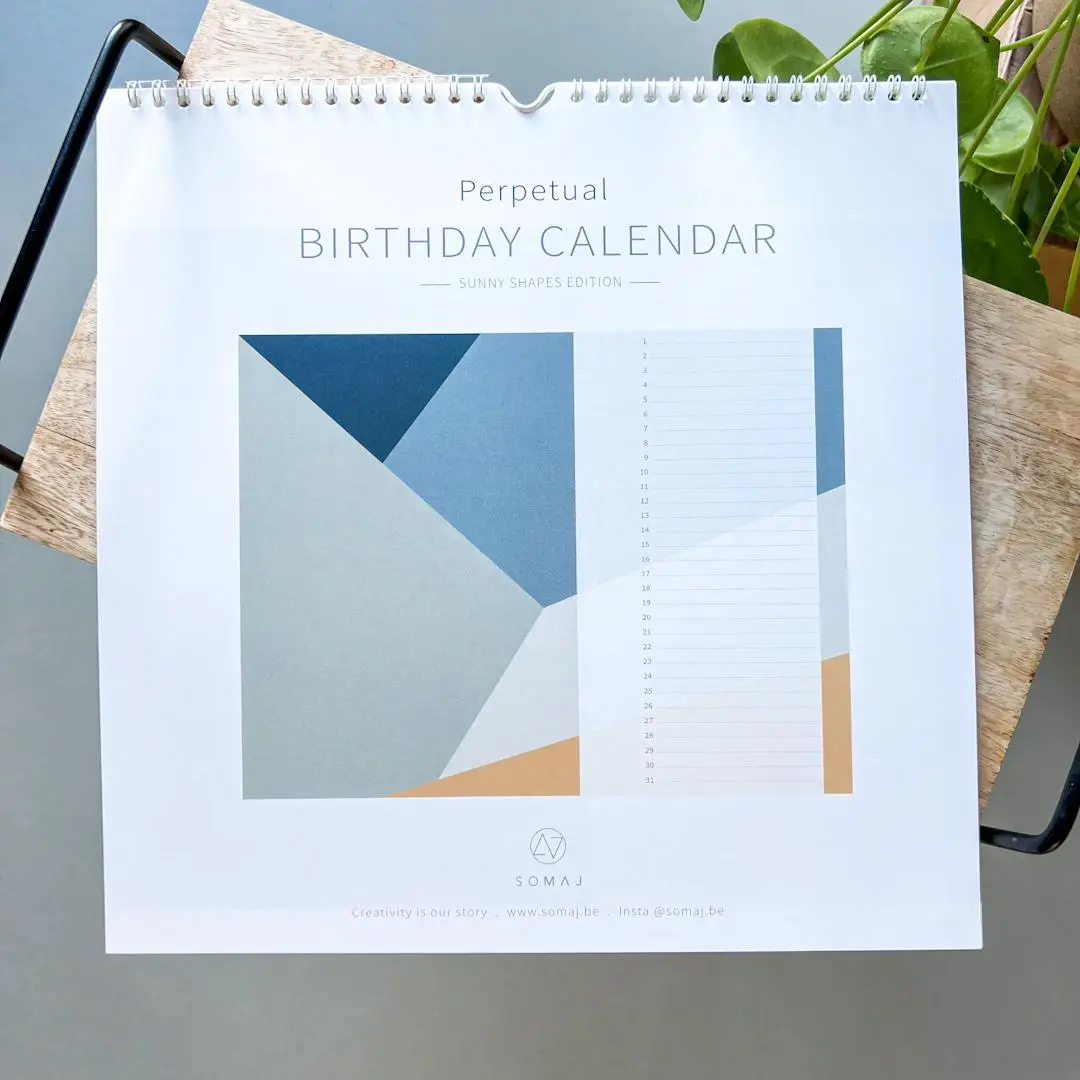 Verjaardagskalender Sunny Shapes XL