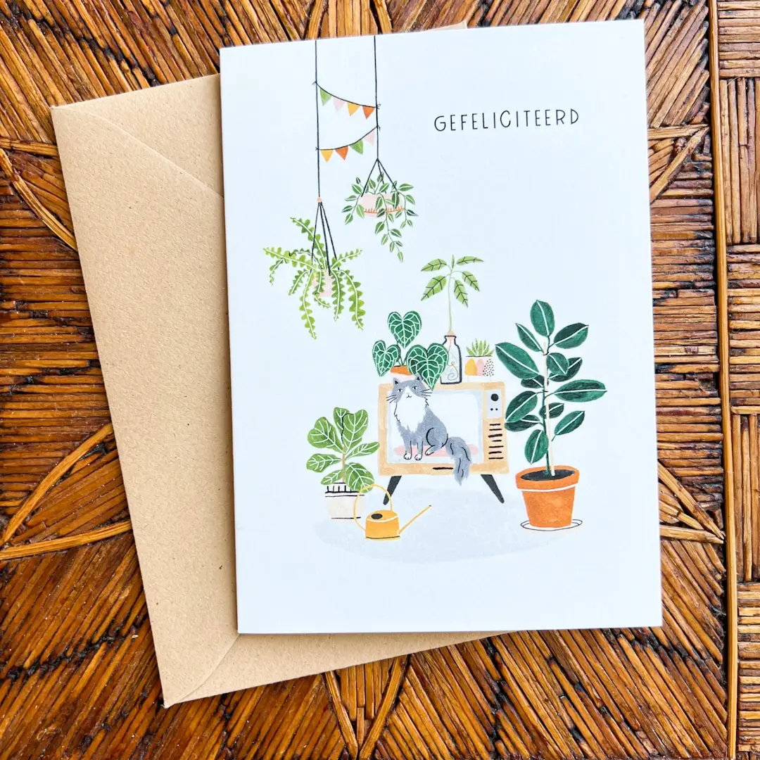 Wenskaart Gefeliciteerd! | Studio Kuukeluus | Kaarten
