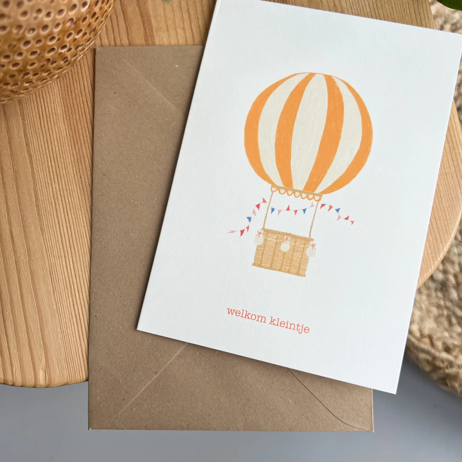 Geboortekaartje Welkom Kleintje Luchtballon
