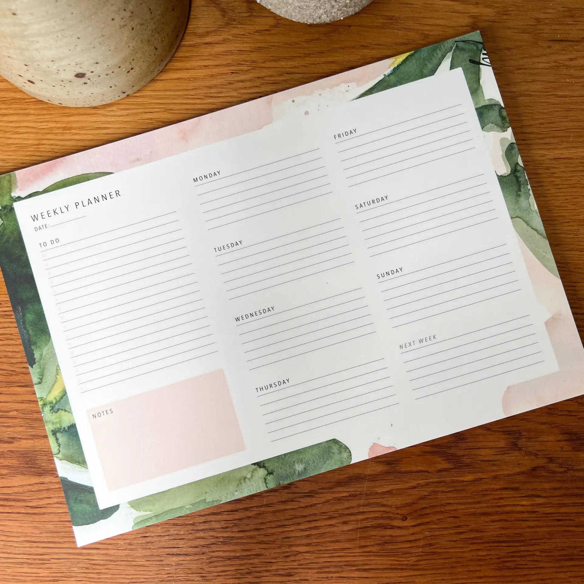 Weekplanner Pastel Groen