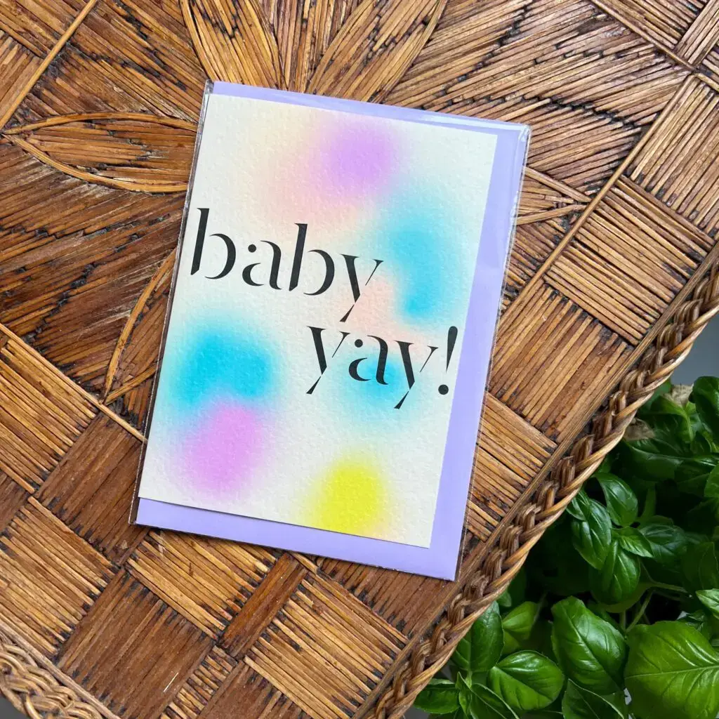 wenskaart baby yay