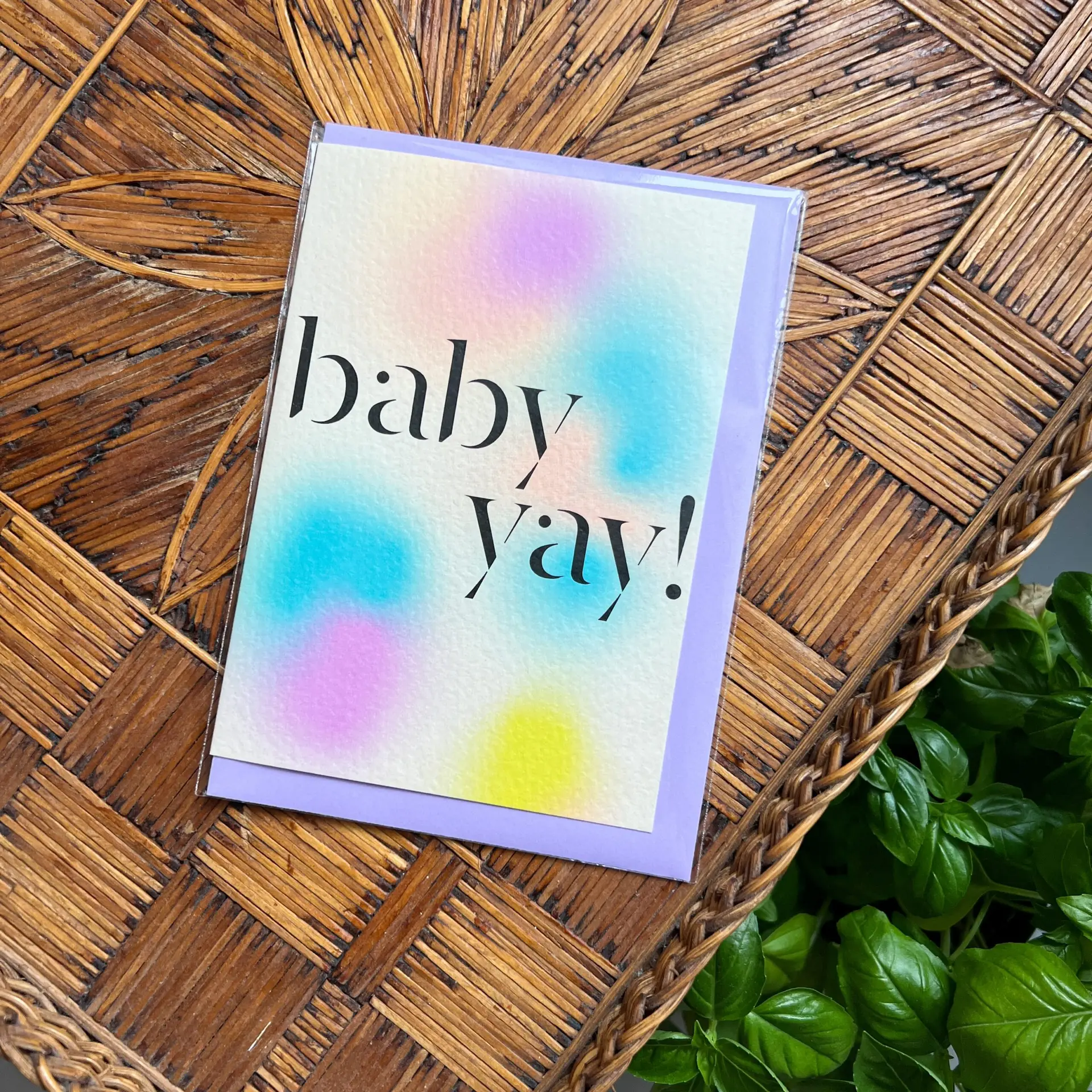 wenskaart baby yay