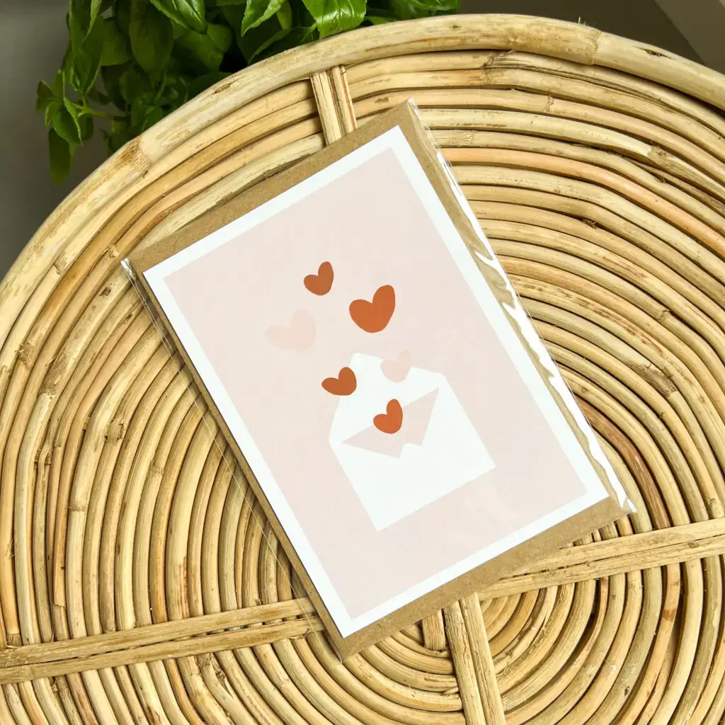 Wenskaart Liefdesbrief met Hartjes | Valentijnskaart teksten