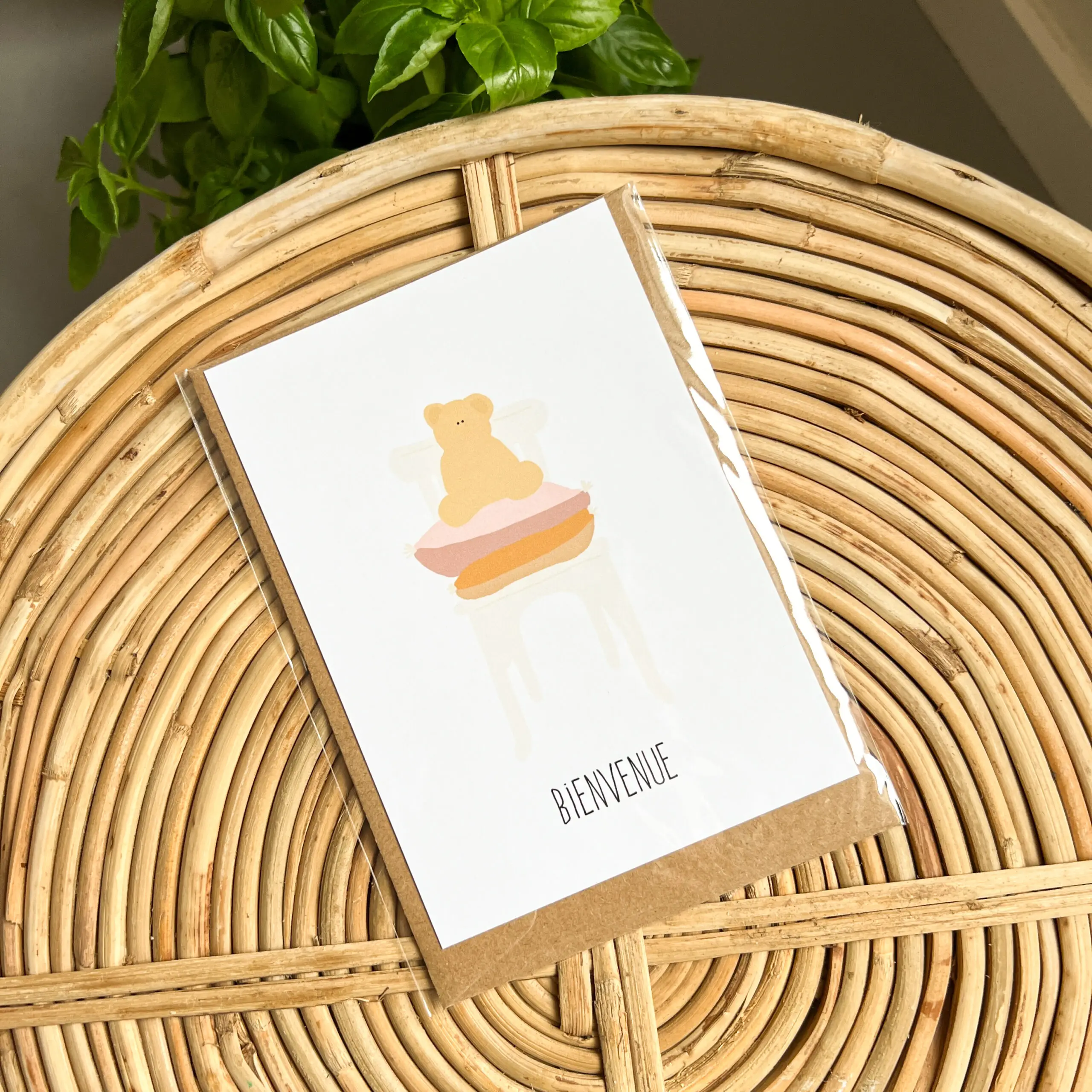 Wenskaart Bienvenue Baby