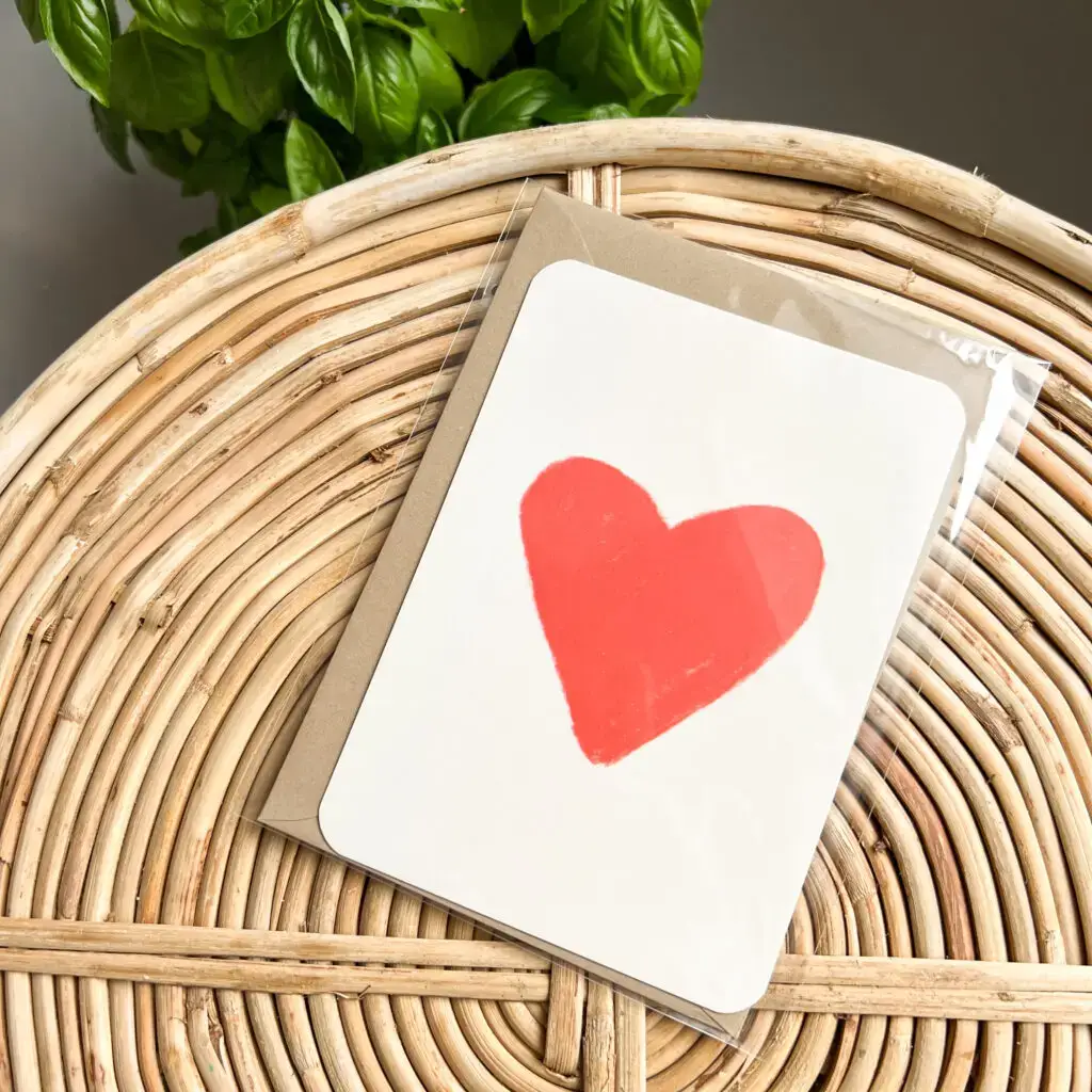 Wenskaart Hart