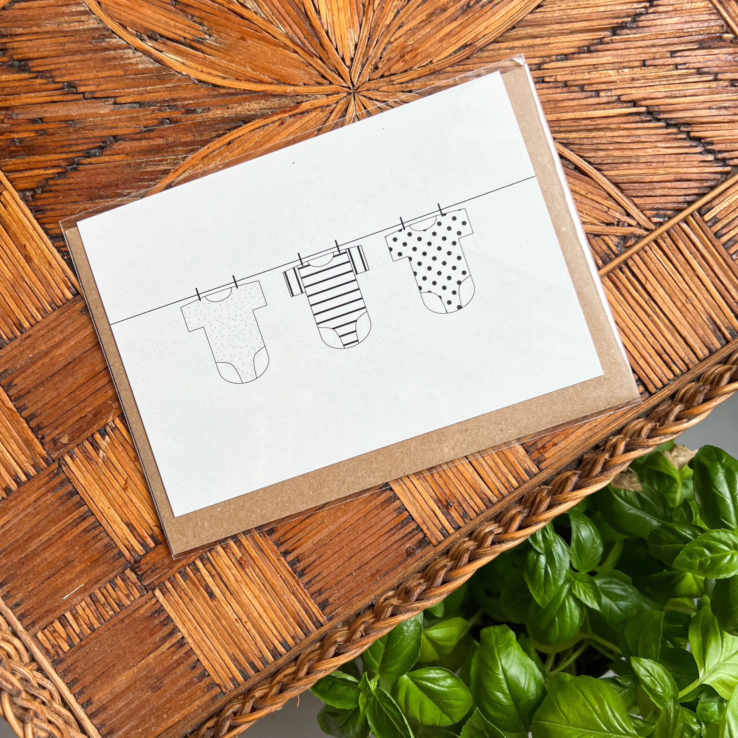 Wenskaart Baby Rompers