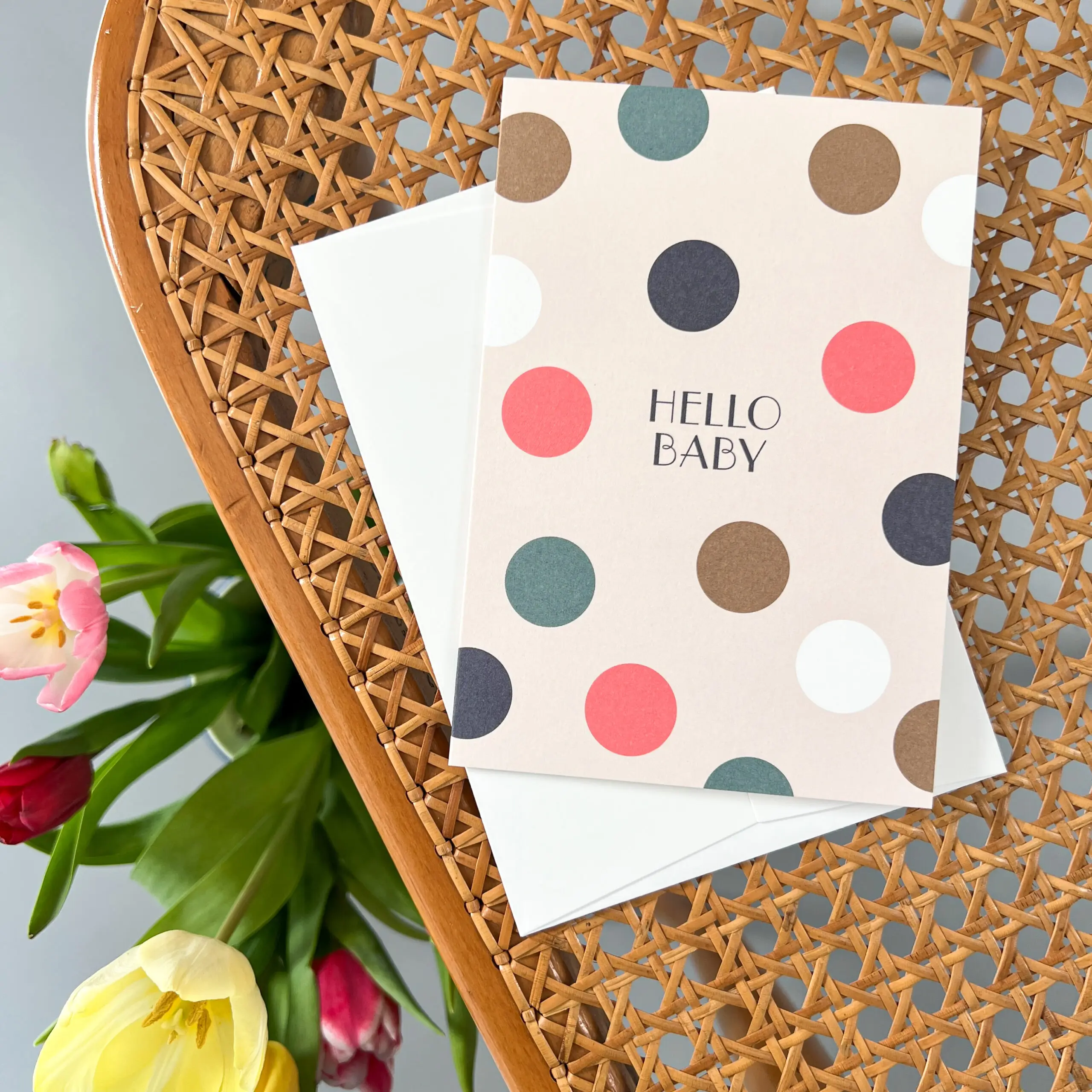 Wenskaart Polka Dots Baby