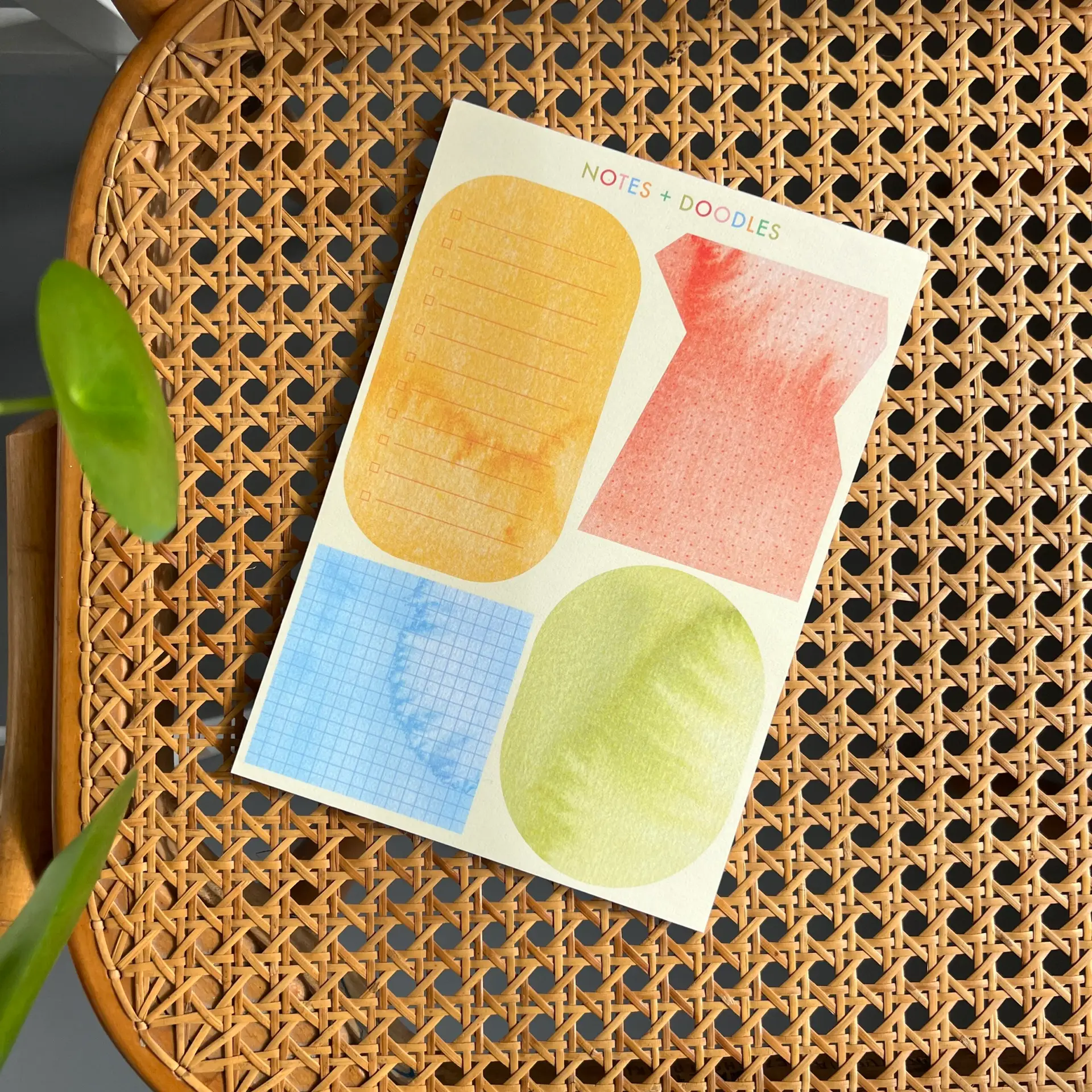 Waterverf Notities A5 notitieblok met kleurrijk design