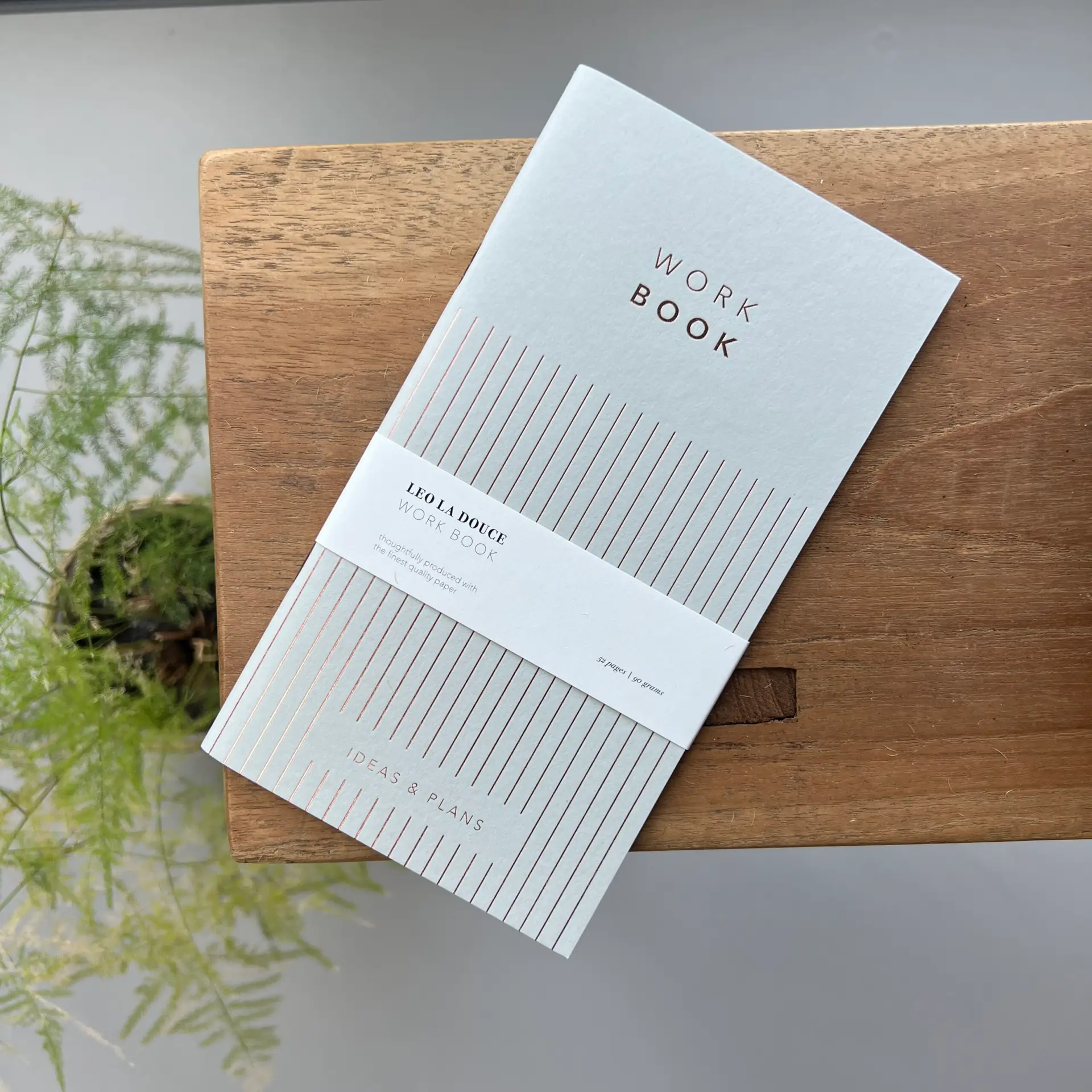 Ons notitieboekje GRIJS met roségouden foliedruk