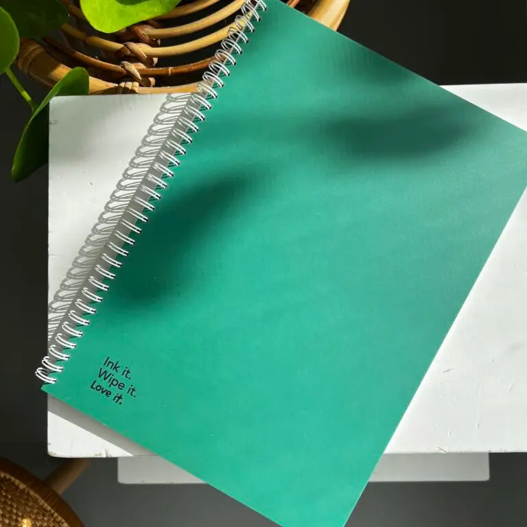 Uitwisbaar notitieboekje A4 Forrest Green van MOYU met donkergroene cover